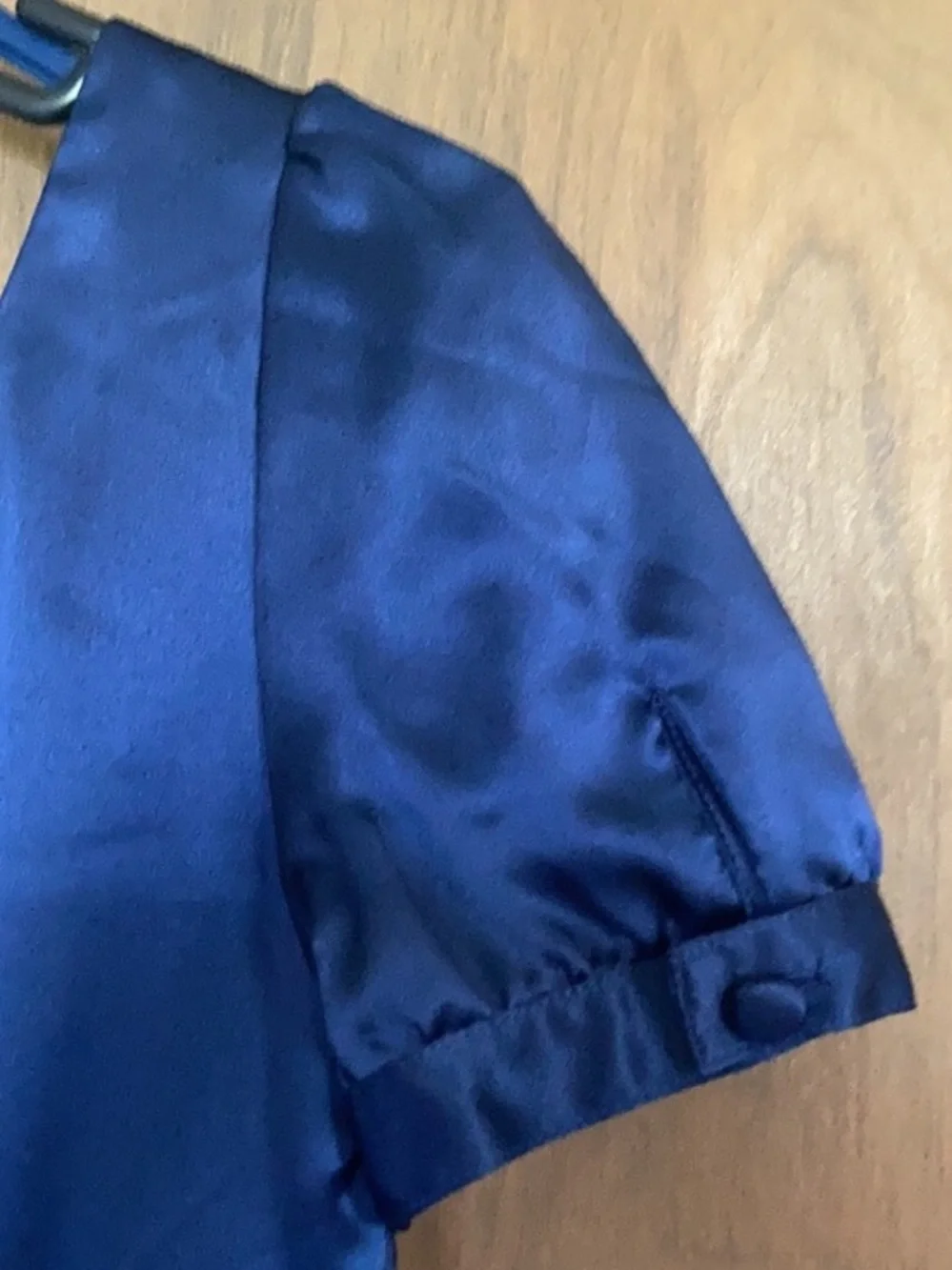 Melissa Sweet silk navy blue dress size 4 - Picture 15 of 17